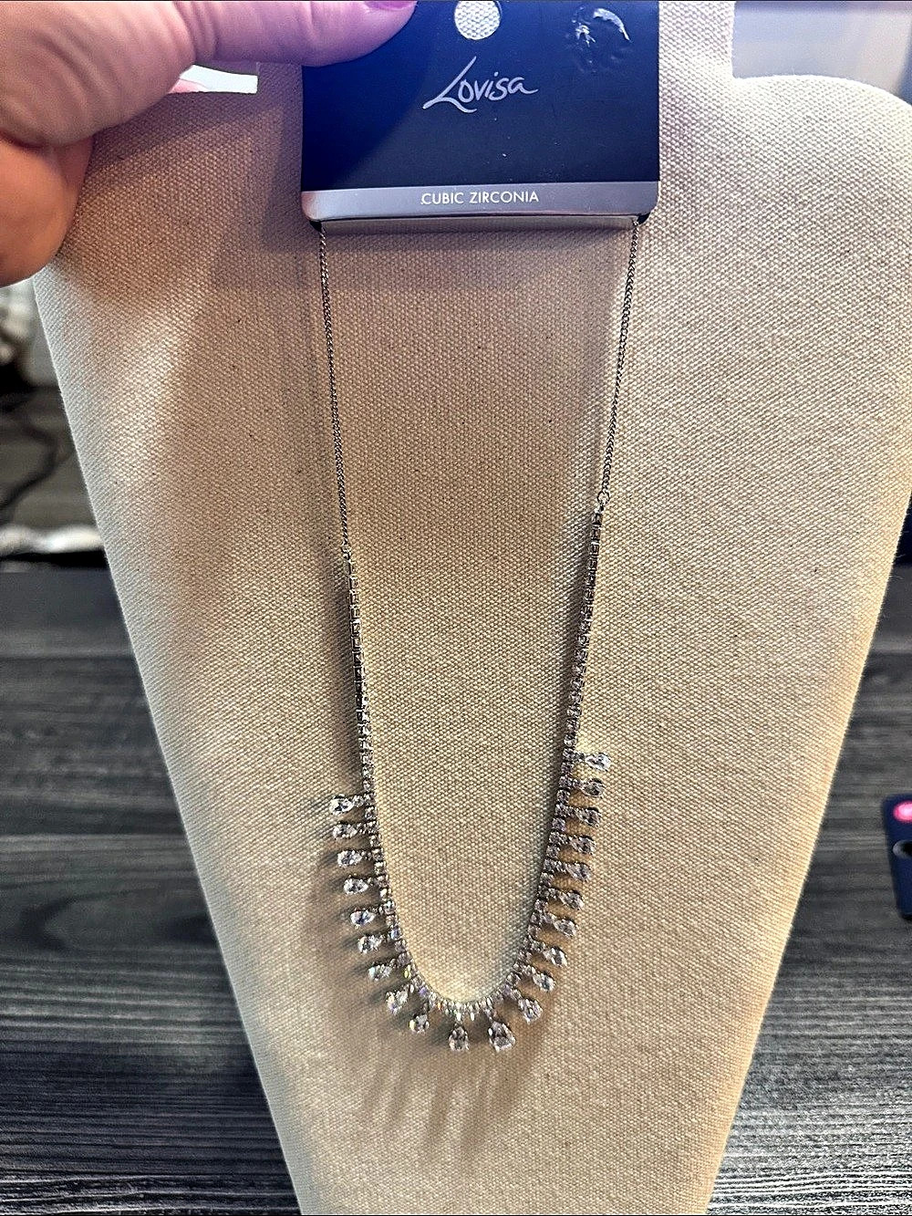 Lovisa Crystal Statement Necklace in Silver NWT